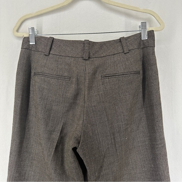 Ann Taylor Womens Dress Career Pants Gray Herringbone Wool Blend Size 4 - Picture 10 of 11